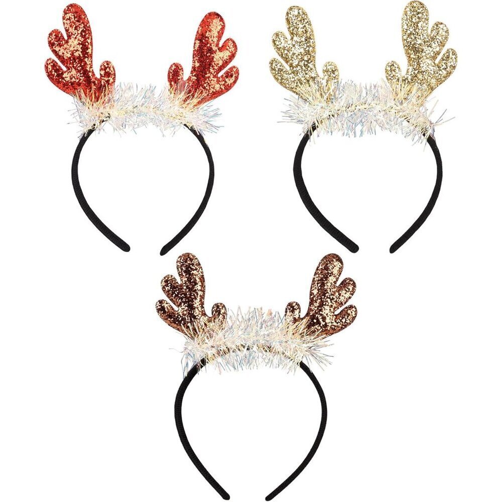 Reindeer Antlers Headband Kids Women Xmas Halloween Party Decor
